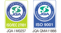  ISO/IEC27001 JQA-IMO257・ISO9001 JQA-QMA11866¥